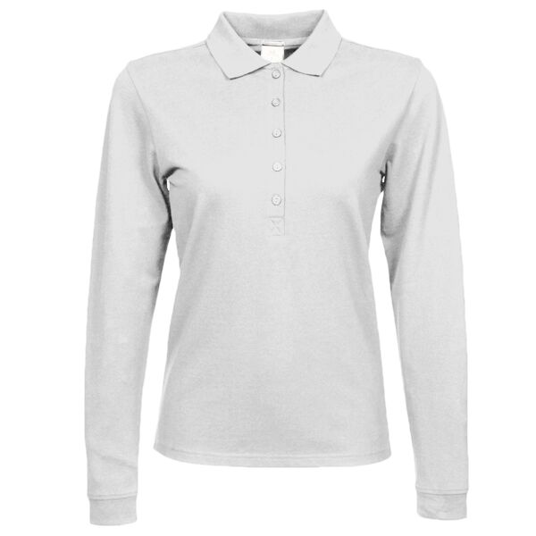 Tee Jays Ladies Luxury Stretch Long Sleeve Polo Shirt Thumbnail