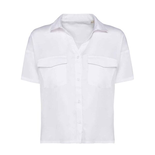 Spasso Ladies Short Sleeve Oversized TENCEL™ Shirt Thumbnail