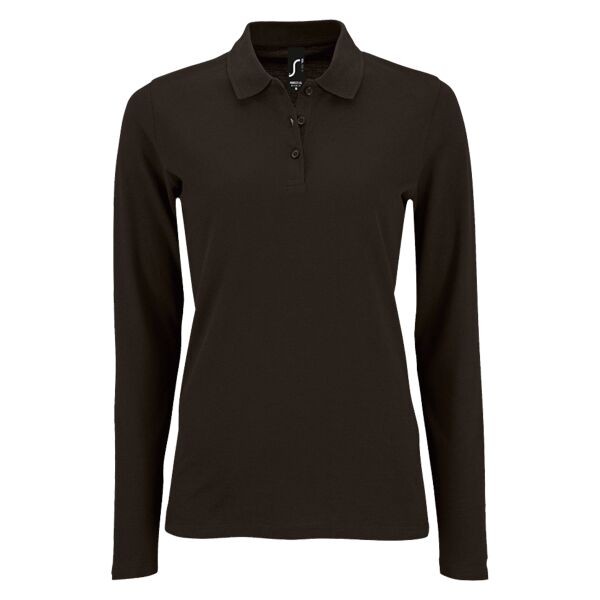 SOL'S Ladies Perfect Long Sleeve Piqué Polo Shirt Thumbnail